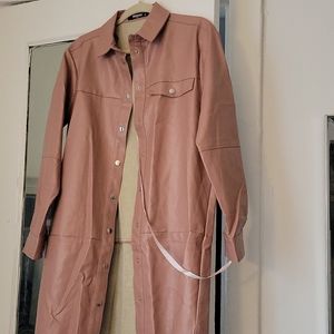 Pu leather dusk dress